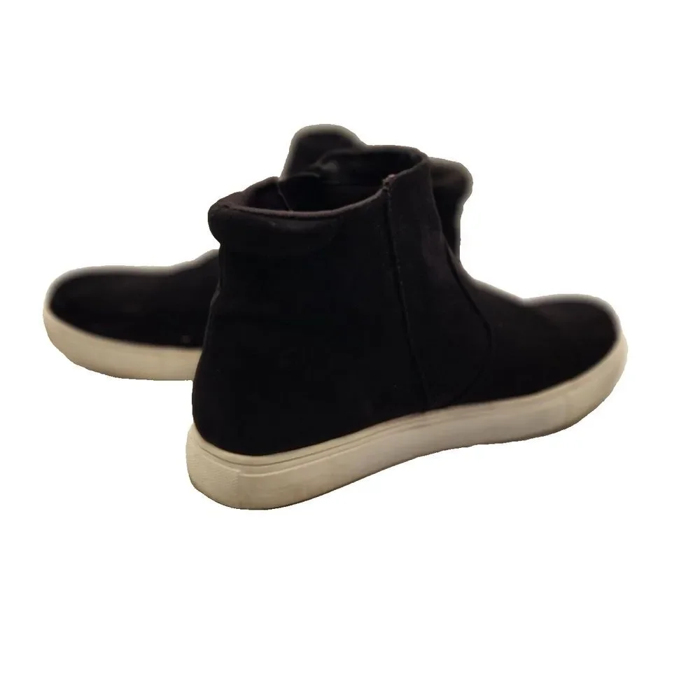 Izod Womens Black Size 8 Mila Shoes Pull Memory Foam Bootie Faux Suade w Zipper